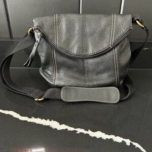 The Sak Black Pebbled Leather Crossbody Bag Boho Casual